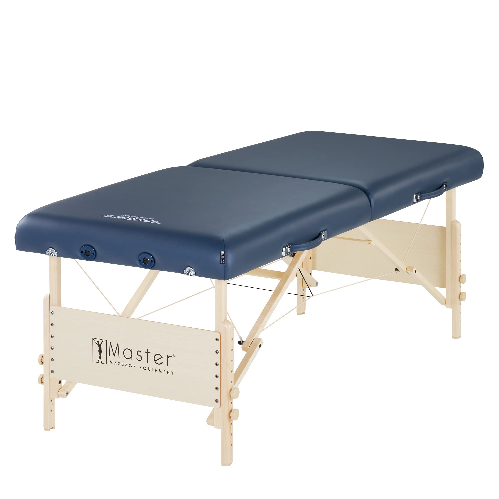 Master Massage Coronado - Paquete portátil Pro de altura ajustable, capacidad de trabajo de 340 kg y acolchado de espuma de 7,6 cm, cama de tatuaje, mesa de pestañas, azul real, 76 cm