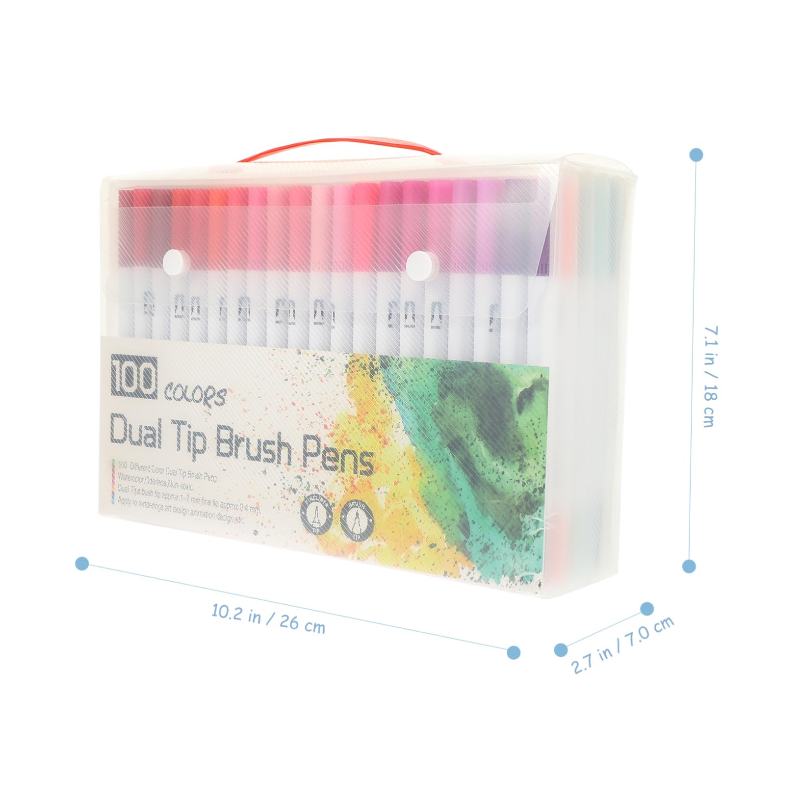 Artibetter 100pièces Feutres à Double Pointe pour Coloriages Garçon Fille Feutres à Pointe Pinceau pour Coloriage Outil De avec Fine Et Pinceau