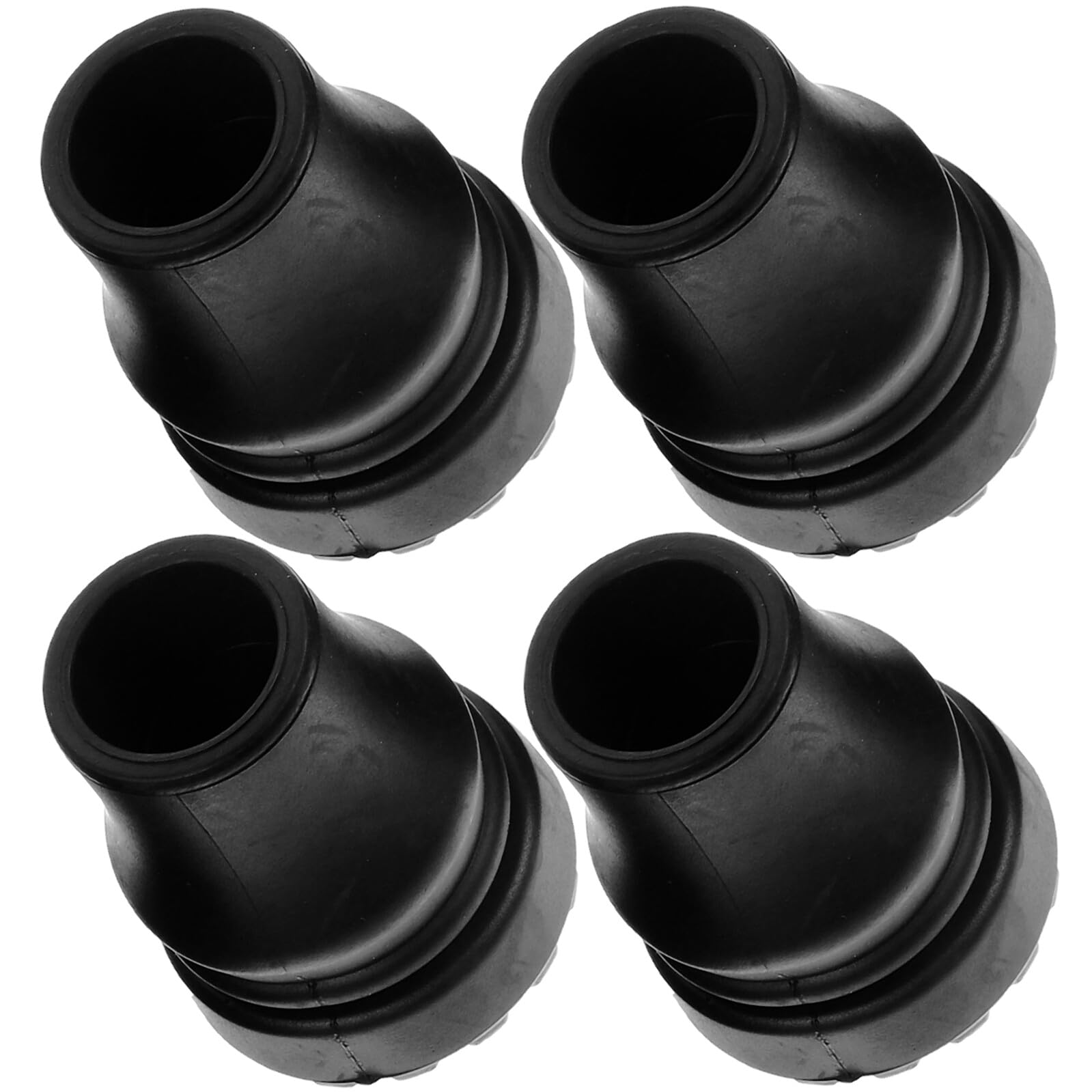 Toyvian 4 Stück Krückenfuß Antirutschspitzen aus PVC Schwarz für Gehstock und Krücke Schützen vor Stürzen Zubehör für Senioren
