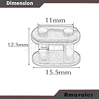 Vista 2 de Cadena de transmisión T8F de repuesto para 43 cc, 47 cc, 49 cc, 50 cc, 2 tiempos, Syx Moto Holeshot SSR SX50 Coolster Pit Dirt Bike (15 piezas).