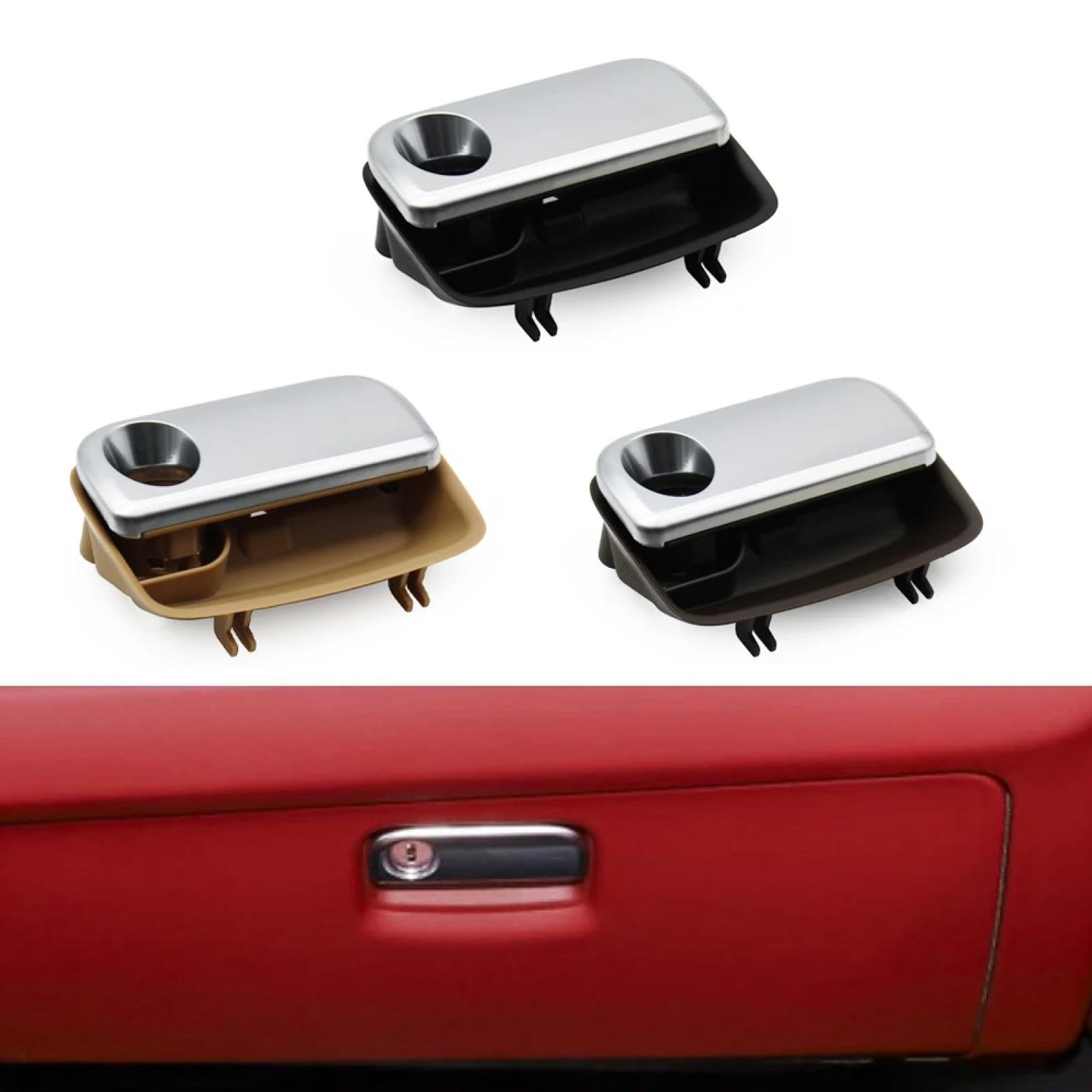 1Pc Black Glove Box Storage Box Handle Fits For Porsche Cayman Panamera Carrera - View #5