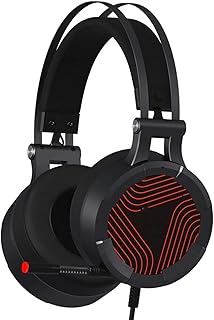 LEONYS Gaming Headset, Over-Ear Wired Gaming Headset with Microphone, Adjustable Headband, Volume Control,Gaming Headset Headset Microphone Noise Reduction