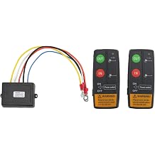 Car Wireless Winch Electric Remote Control, 12V 24V 75ft Range Wireless Winch Remote Control Kit Universal for Car ATV Truck and SUV