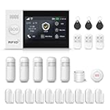 PGST Home Security Systems,Wireless Alarm System with 4G SMS/Tuya App Instant Alerts,Motion Detector,Door Alarm Sensors,Remote,Work with Alexa and Google,24 Piece Kits for Home,Villa,No Monthly Fee
