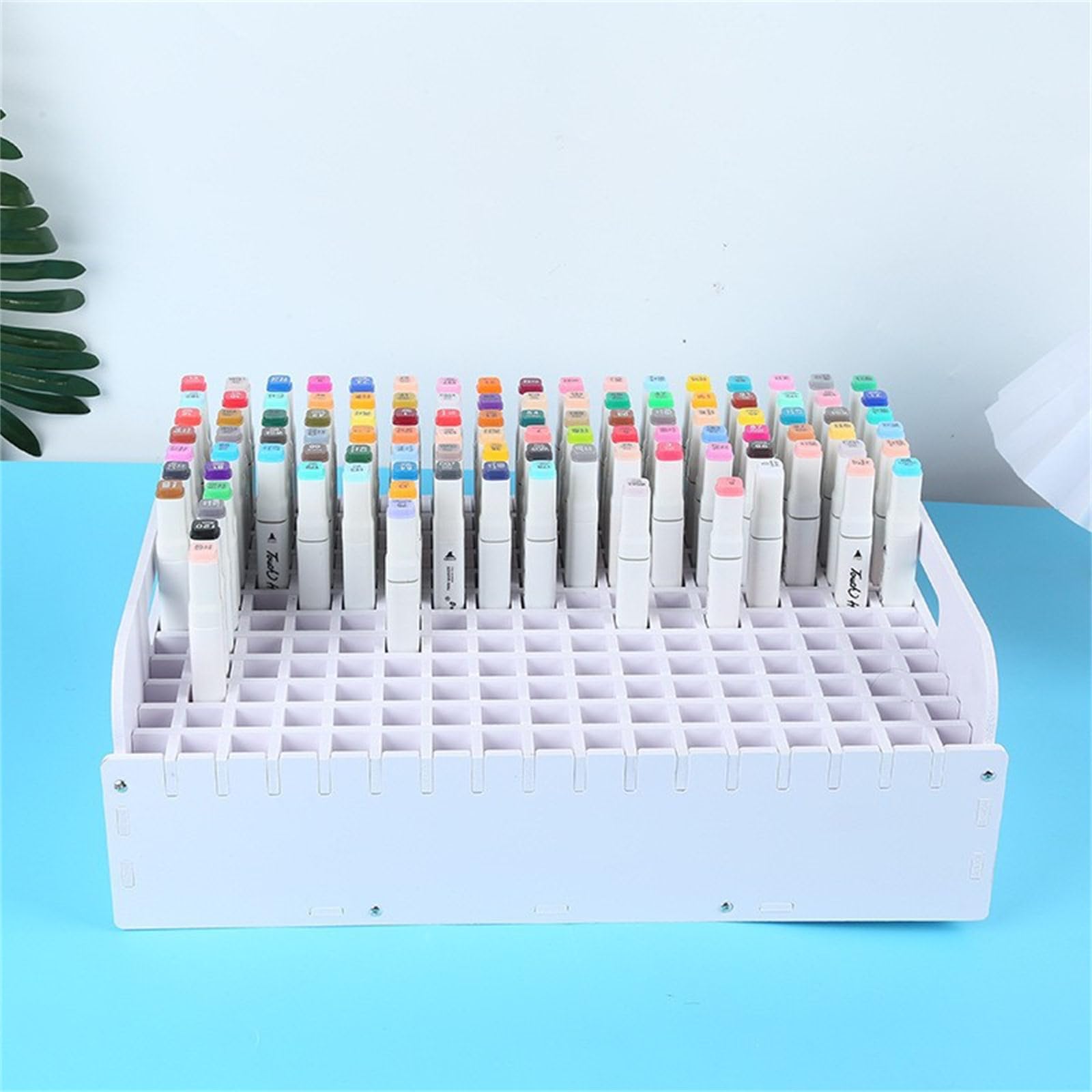 204 Slot Art Marker Organizers PVC Marker Stand Desktop Aufbewahrungsregal für Art Brush Pen Buntstift Aufbewahrungsregal