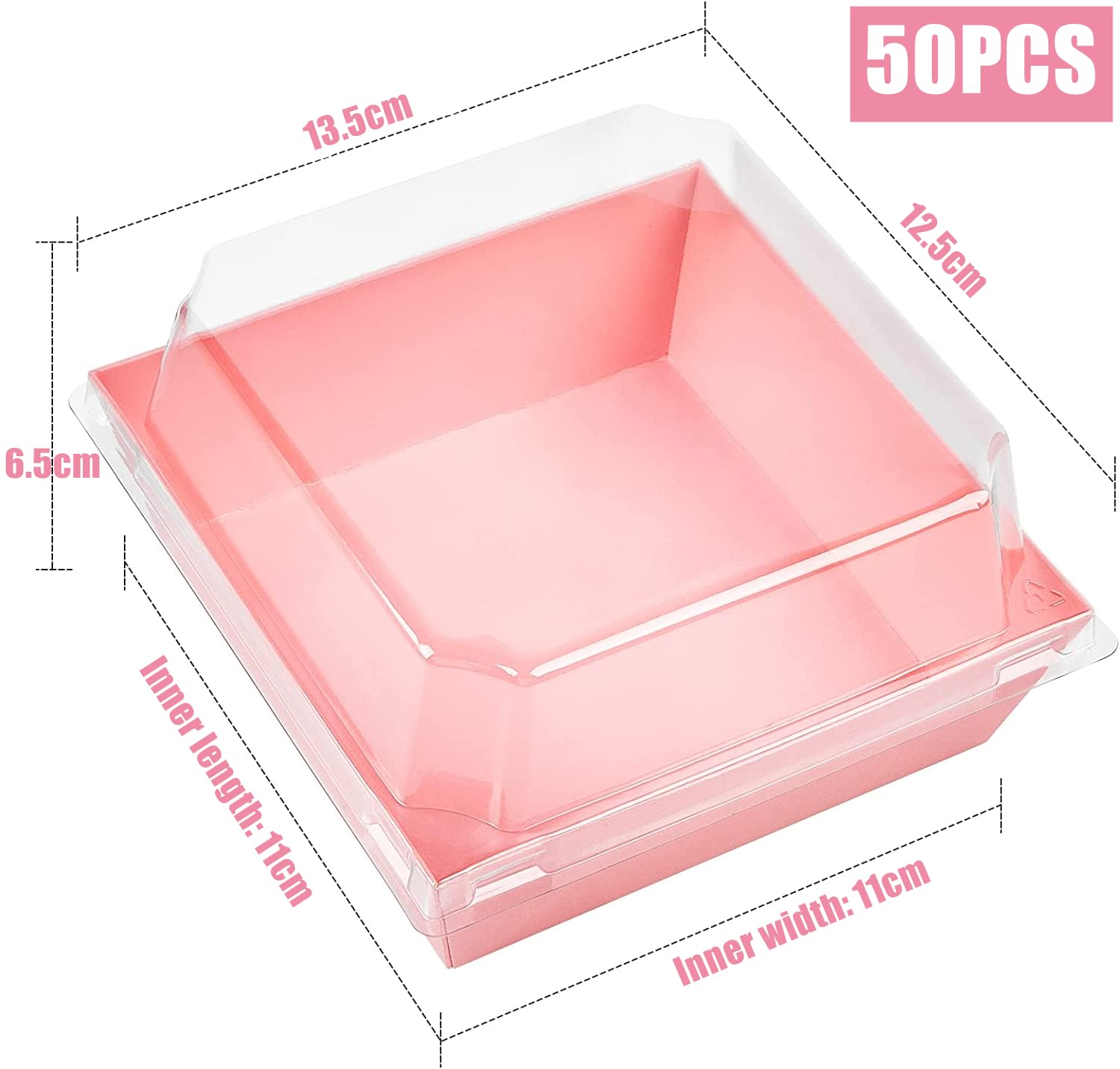 50 Scatole Per Fette Di Torta Con Coperchi - 12 Cm, Antiolio, Per Dolci E Salumi - Foto 9