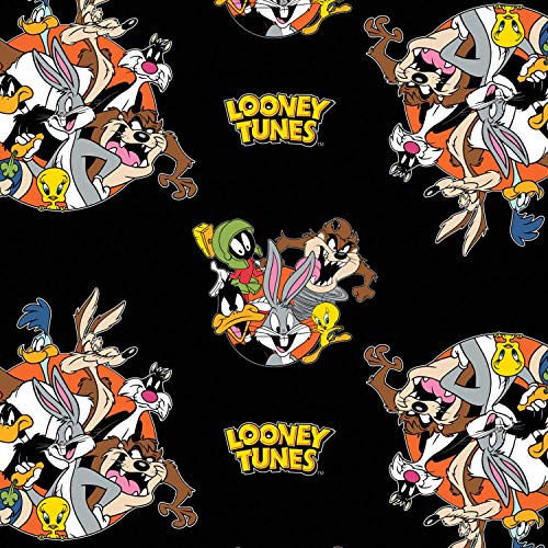 Premium Quality Looney Tunes Cotton Fabric - That's All Folks! - 100% Cotton, 44" Wide, Sold by the Yard for Creative Projects