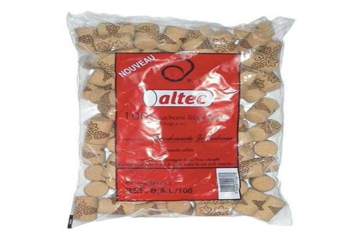 Bouchon liège 38 x 23 mm BAL/100 pour bouteilles de vin