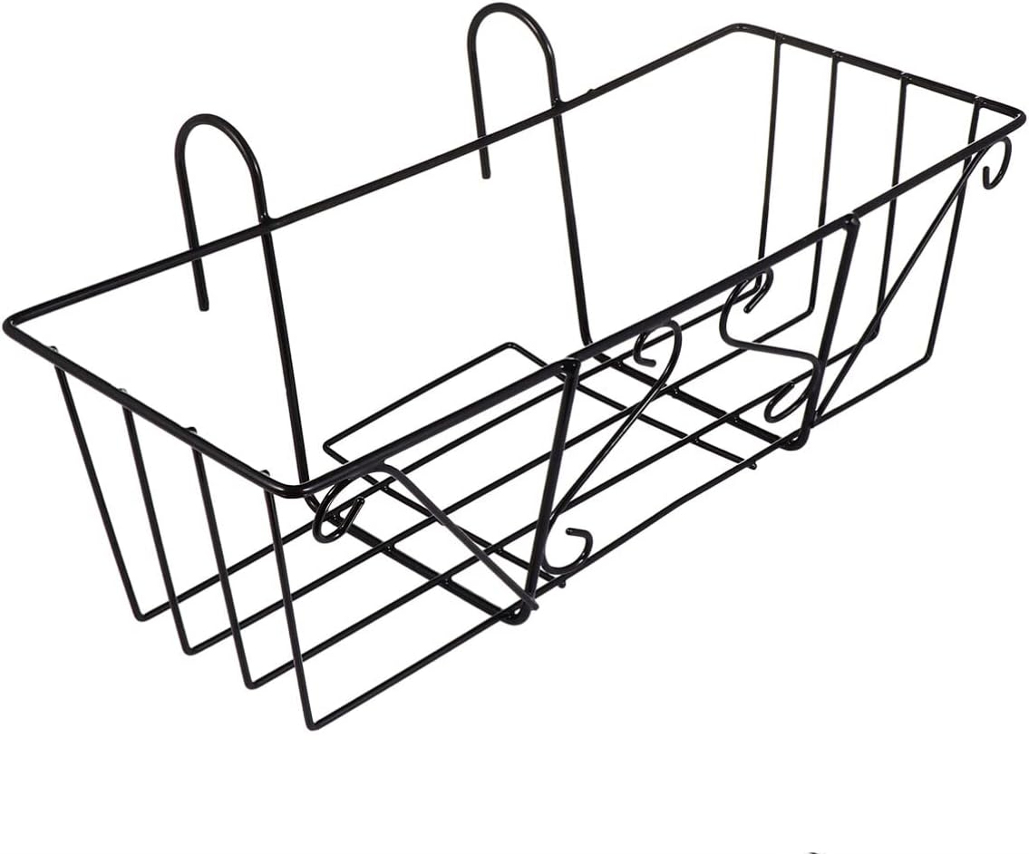 Hemoton Hanging Square Planter Rack Hanging Rack Brackets for Shelves Balcony
