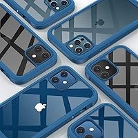 Vista 5 de Diaclara Diseñada para funda de iPhone 12 Mini, cuerpo completo resistente con protector de pantalla integrado sensible al tacto antiarañazos, funda