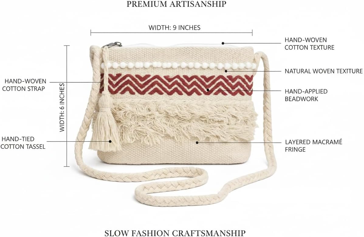 Boho sling bags, Handmade Cotton shoulder bag, Handbags for Women, tote bags for women,