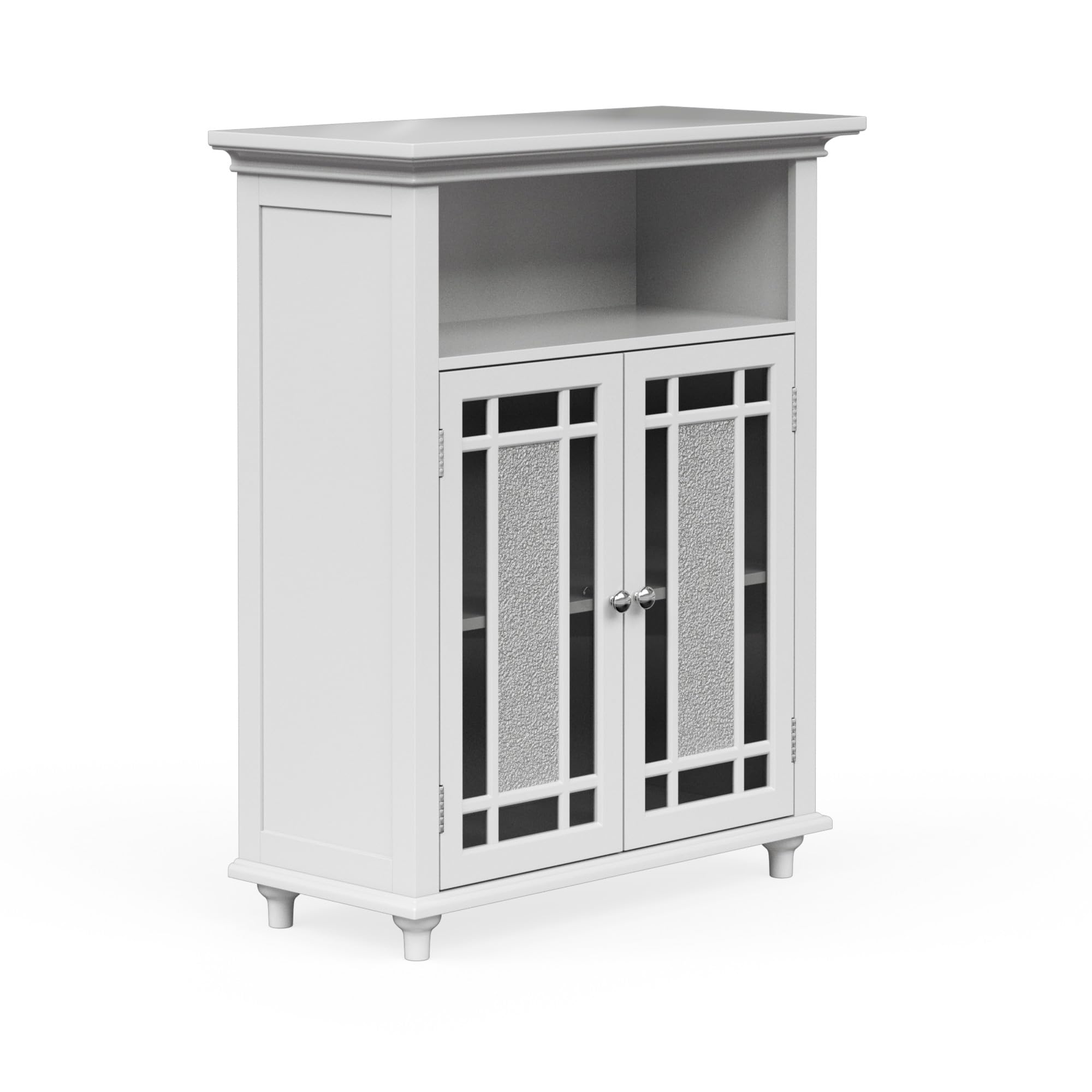 Teamson Home Placard de Rangement Meuble Bas de Salle de Bain Blanc Windsor ELG-529