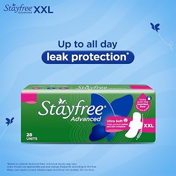 Stayfree Advanced Ultra-Comfort Napkins with Wings - 28 Pads (Extra Large)