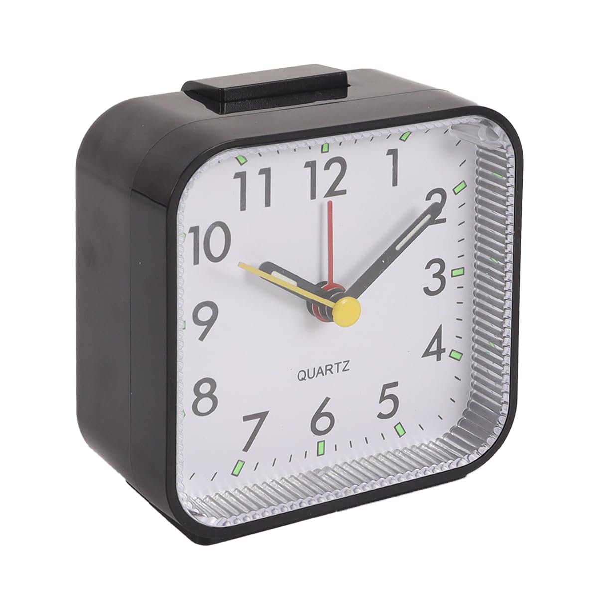 Gurtt Alarm Clock, Bedside Non Ticking Table Clocks Snooze Clocks for Bedroom, Office, Dorms, and More (Black)