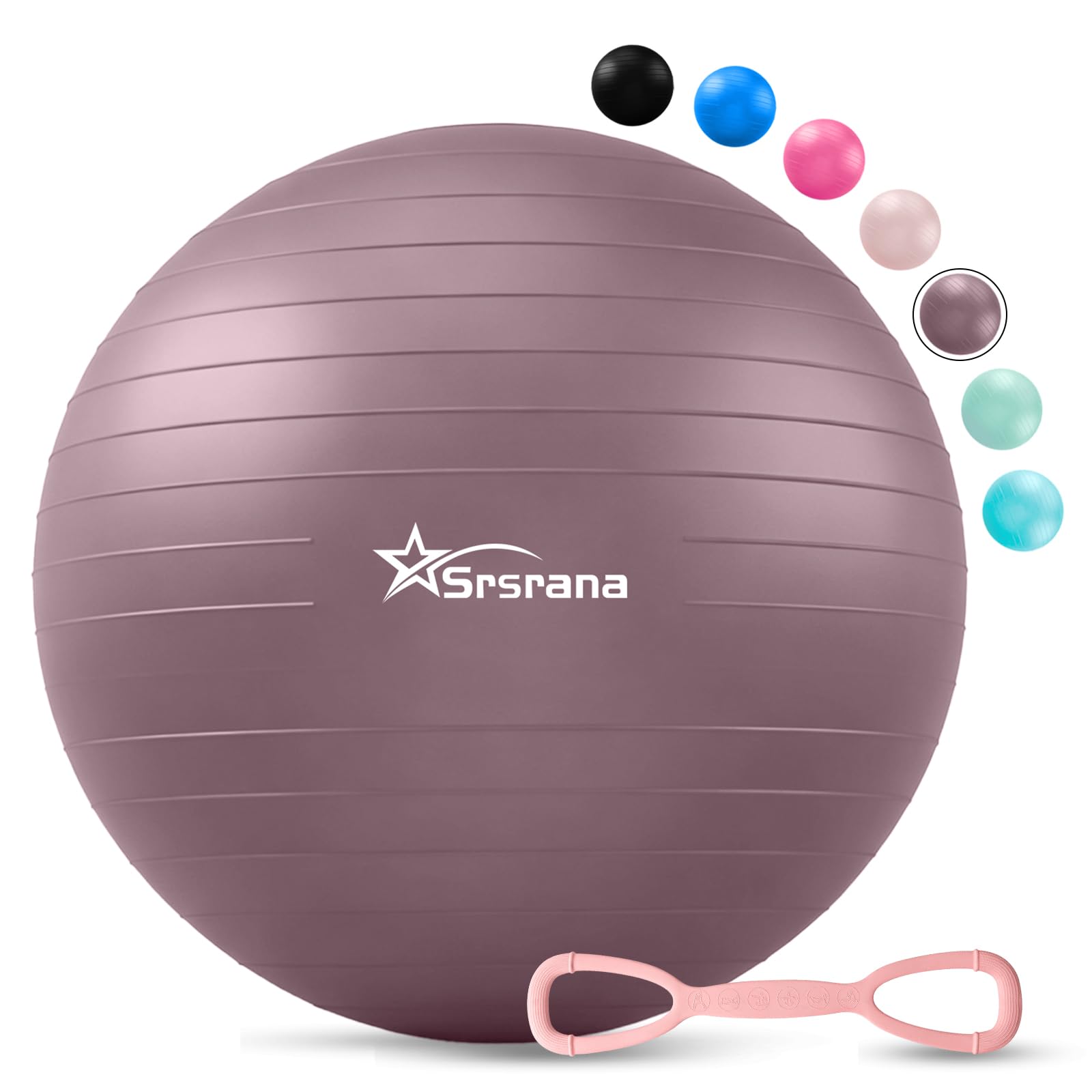 Exercise Ball - Anti-Burst Yoga Ball for Pilates, Pregnancy &amp; Core Stability - Ergonomic Office Desk Ball Chair &amp; Physical Therapy Equipment, Quick Pump Included