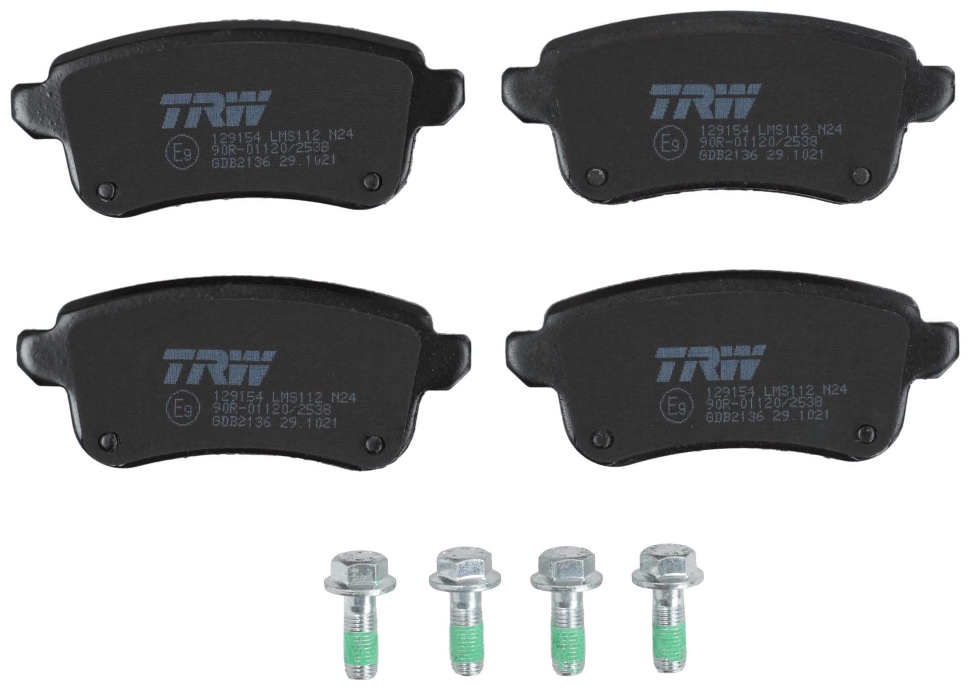 TRW GDB2175 Plaquettes De Frein Avant - Compatible Renault Megane IV - Kit 4 Plaquettes Avec Indicateur D'usure