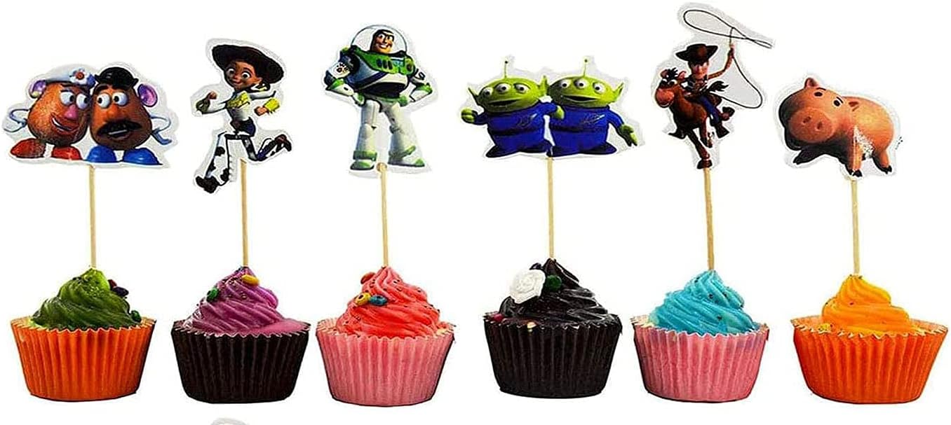 Toy Story Themed Decorative Cupcake Toppers Party Pack for 24 Cupcakes