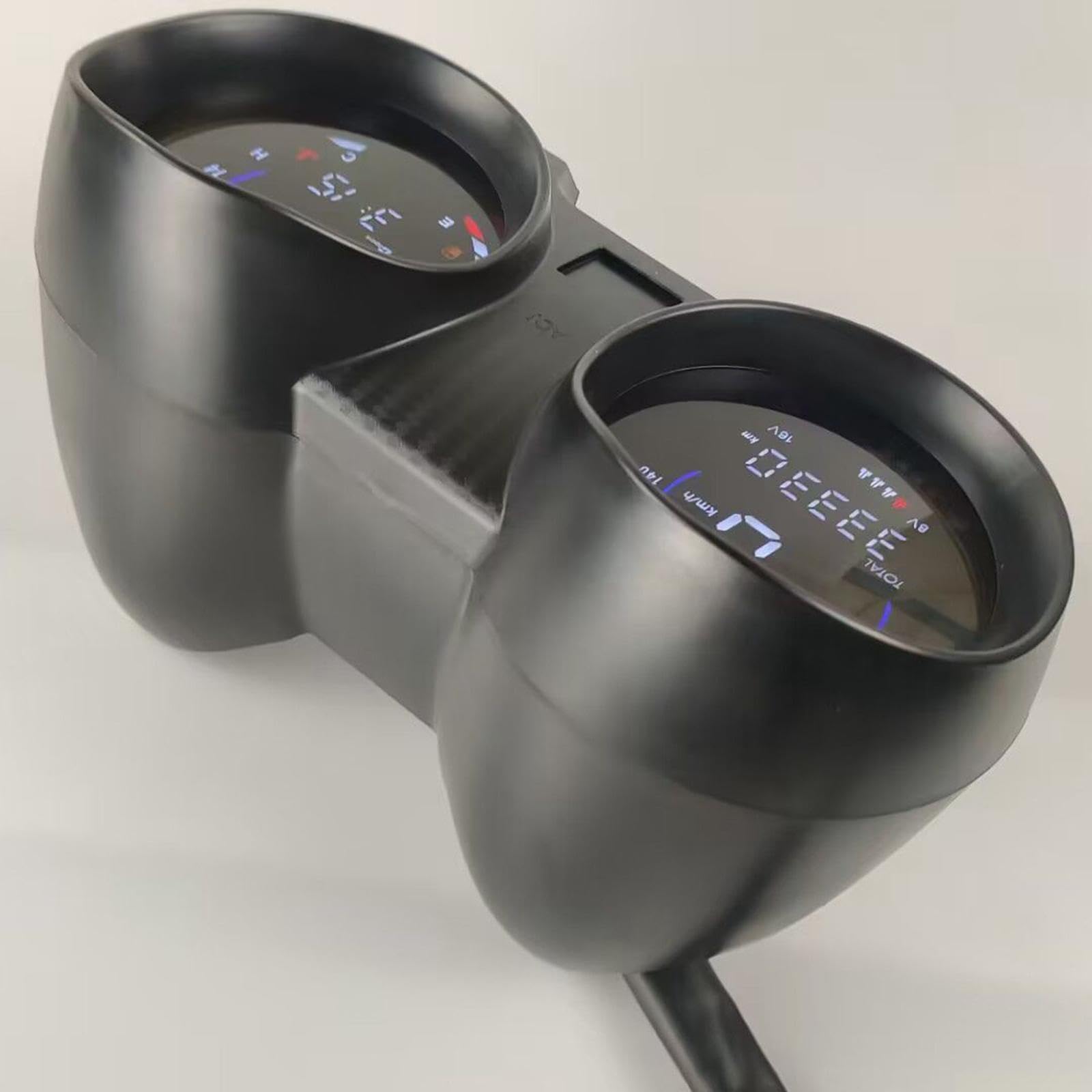 Compteur de Vitesse et odomètre LED, Tableau de Bord numérique Robuste pour Moto, avec Compte-Tours et tachymètre rétroéclairés.