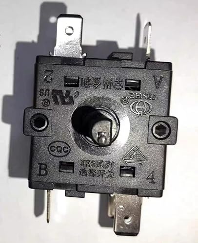 FZ31-9 XK2 Series 15A 250V T125 6 pines 4 Posiciones Interruptor giratorio 1PC