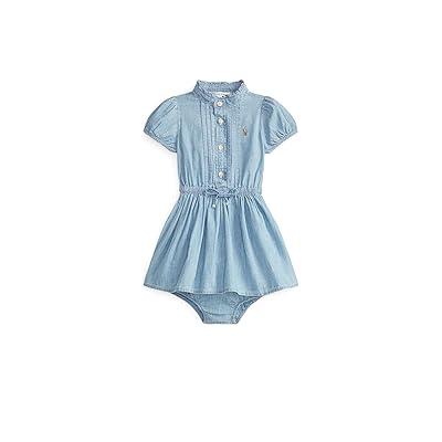 Polo Ralph Lauren Kids Indigo Cotton Chambray Dress (Infant) Girl