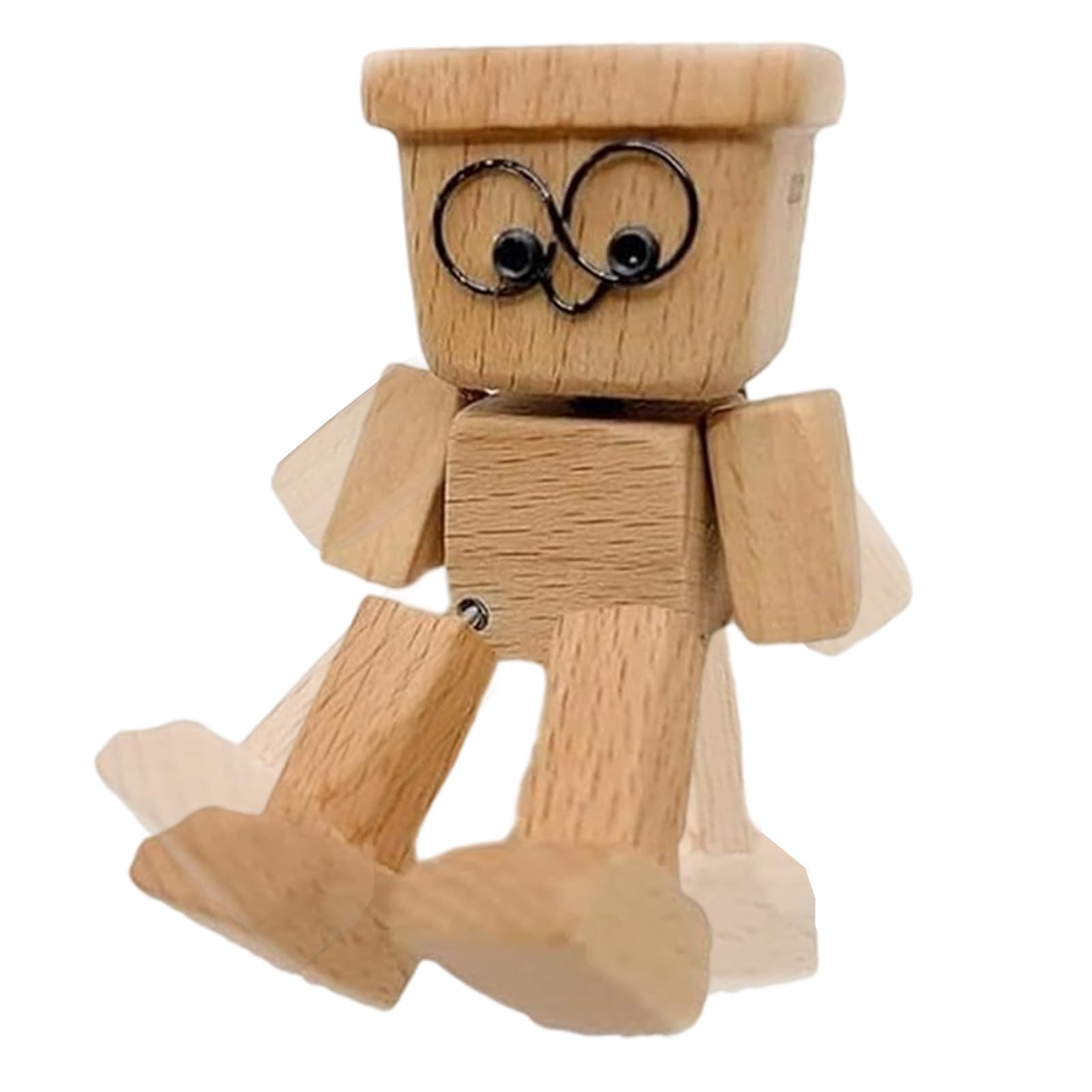 Générique Poupee en Bois Tremblante - Marionnette De Tableau De Bord pour Voiture & Maison | Figurine Amusante À Mouvement Oscillant pour Étagère & Bibliothèque