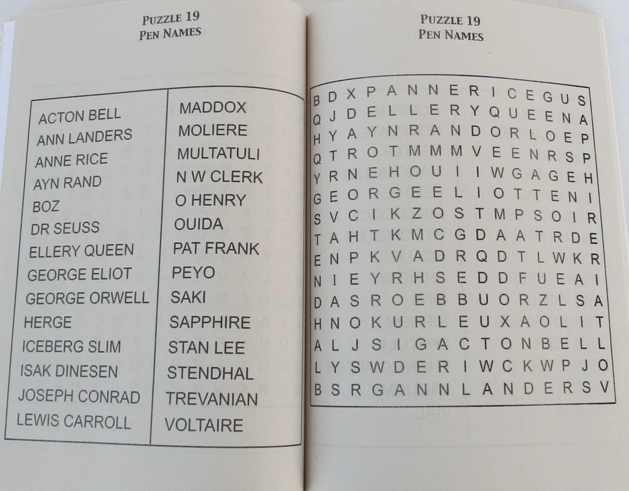 Large Print Puzzle Book - Word Search - Volume #1-31 Puzzles with Answer Keys