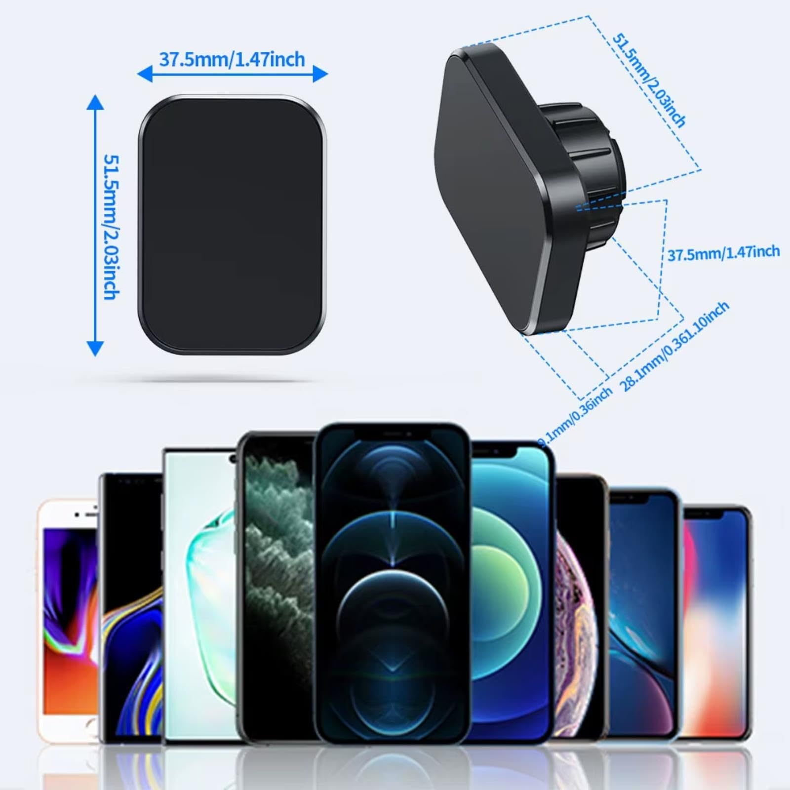 Support Téléphone Portable Grille Aération Peut Être Tourné 360 Degrés