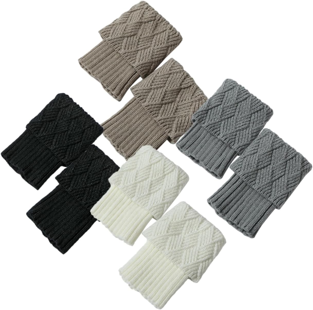 Ipetboom Knitted Thermal Leg Warmers for Women Winter Boot Socks Furry Design Warm Leg Cover for Women and Girls