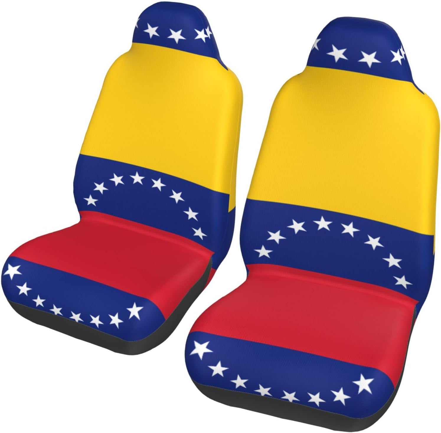 Universal Flag of Venezuela Printed car seat Covers are Suitable for Most Seats in Trucks, Vans, and Other Similar Vehicles.