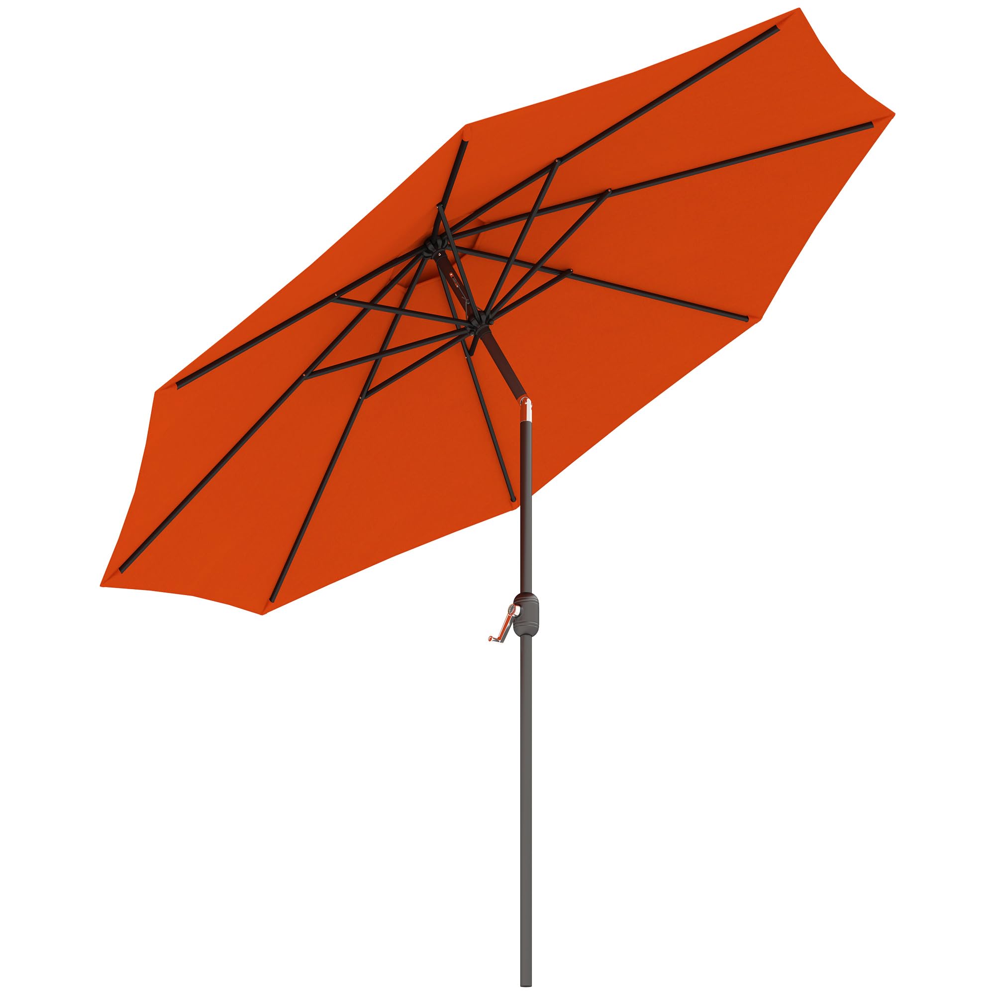 Outsunny Large Patio Umbrella - Steel - Orange