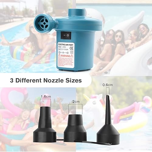 Miniatura 6 de Bestrip Electric Air Pump, Air Pump for Inflatables Air Mattress Couch Pool FloatsInflatables Boat Raft Toys, ACDC Pump