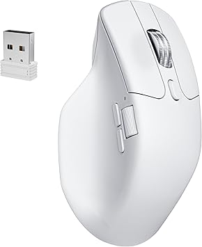 Keychron M6 8K Wireless Gaming Mouse, 2.4G/Bluetooth/Wired, PixArt 3950 Sensor, 8000Hz Polling, Silent Clicks, 5 On-Board Memory Profiles for Plug & Play, Programmable for Mac/Win/Linux White