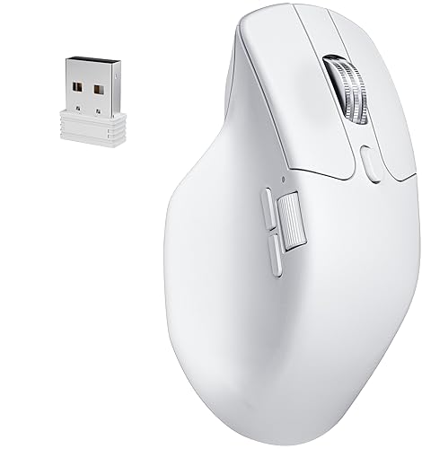 Keychron M6 8000 Hz Wireless Bluetooth 2.4 GHz/Wired Connection Mouse, Lightweight Body Programmable PixArt 3950 Sensor for Windows Mac Linux - White