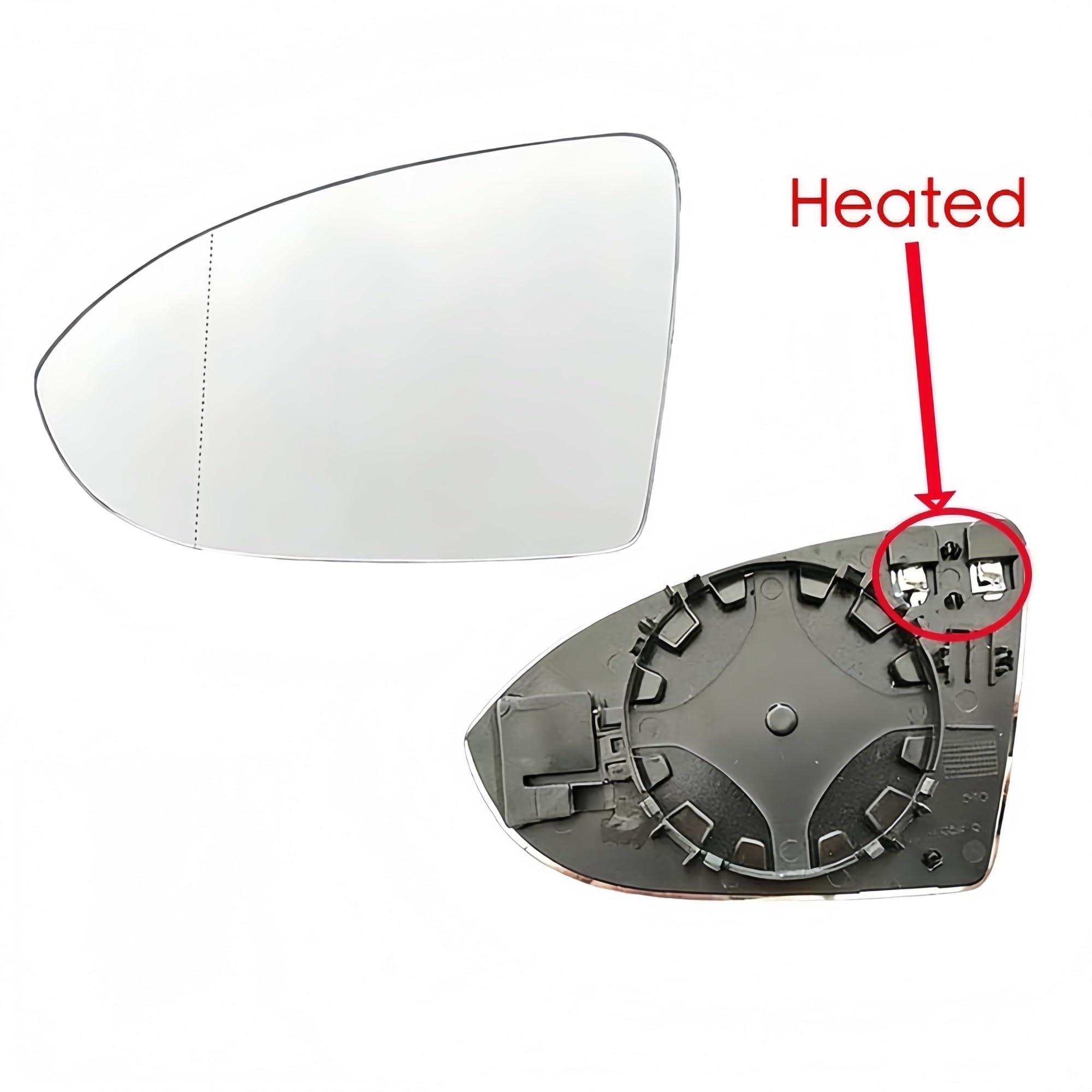 Reemplazo cristal espejo retrovisor Para Volkswagen para Golf 7 Touan L US para Jetta espejo calefactado de cristal 19
