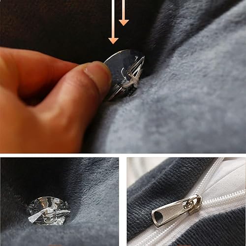 Miniatura 4 de Cojín grande tapizado para cabecero, almohada de lectura, con funda extraíble y correas de sujeción para cuello y soporte lumbar, H, 3.9 ft