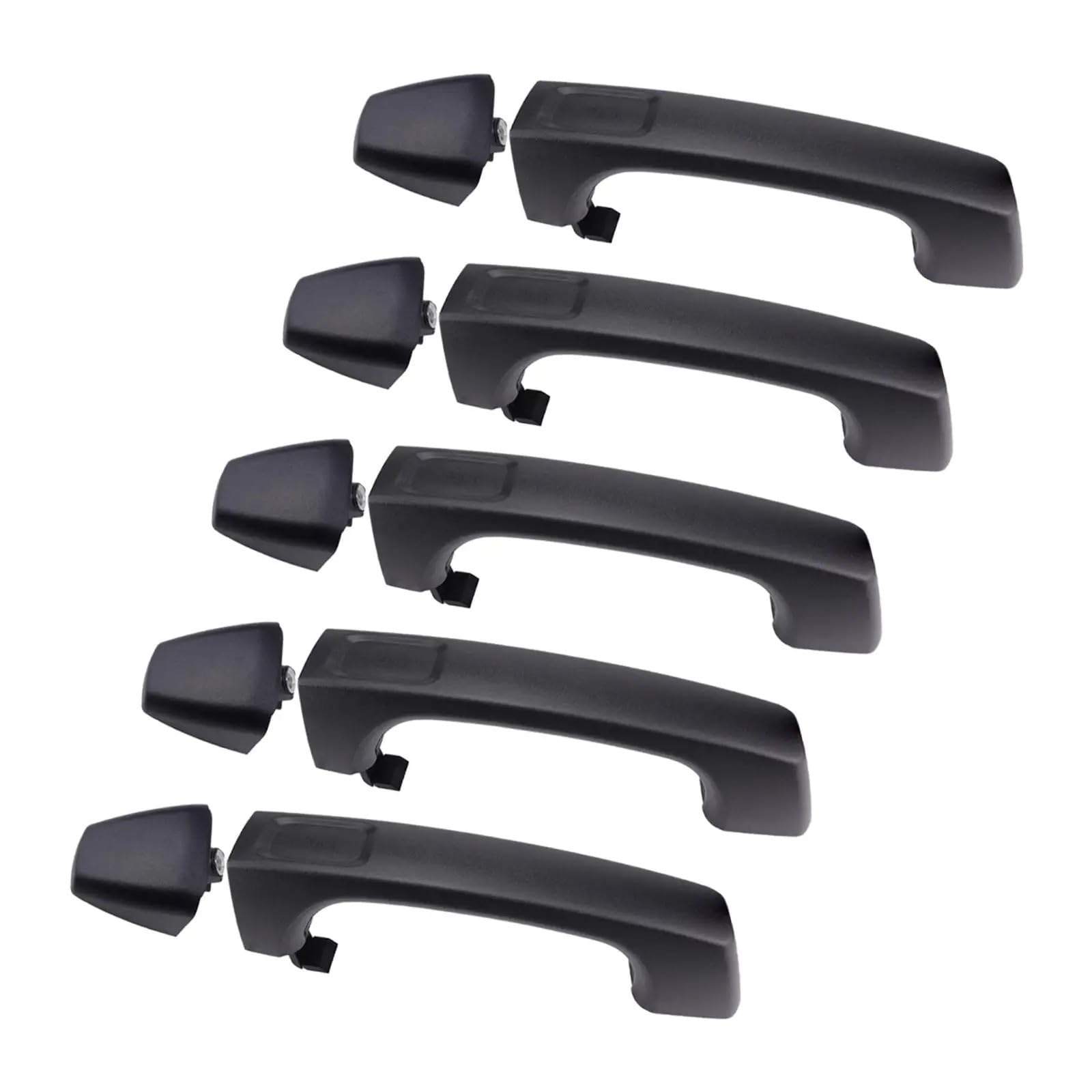 DUHNXUJ Car Door Handle for Hummer H3 5 Pieces Exterior Door Handle Durable Black 25957909