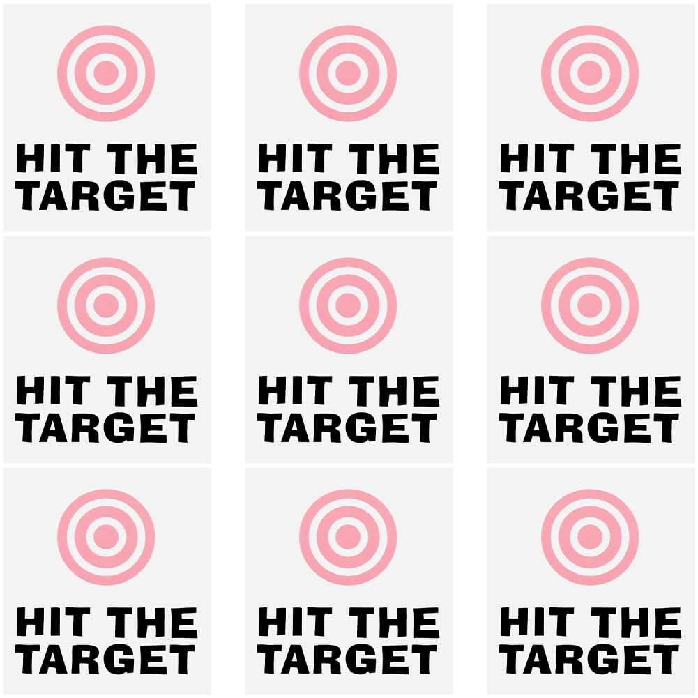 GORGECRAFT 10Pcs Bullseye Target Sticks Toilet Target Aiming Stickers Potty Training Toilet Pee Aim Bullseye Sign Decals Bumper Sticker for Toilet Urinal Bathroom Restroom Hot Pink