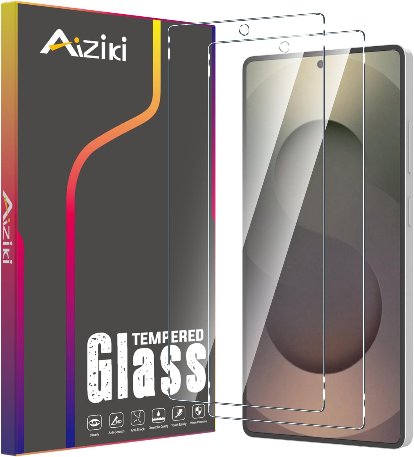 (2 Pack Designed for Samsung Galaxy S25 Ultra Screen Protector Tempered Glass, Ultra Resistant, 9H Hardness Shatterproof, Scratch-Resistant, Bubble Free, Case Friendly