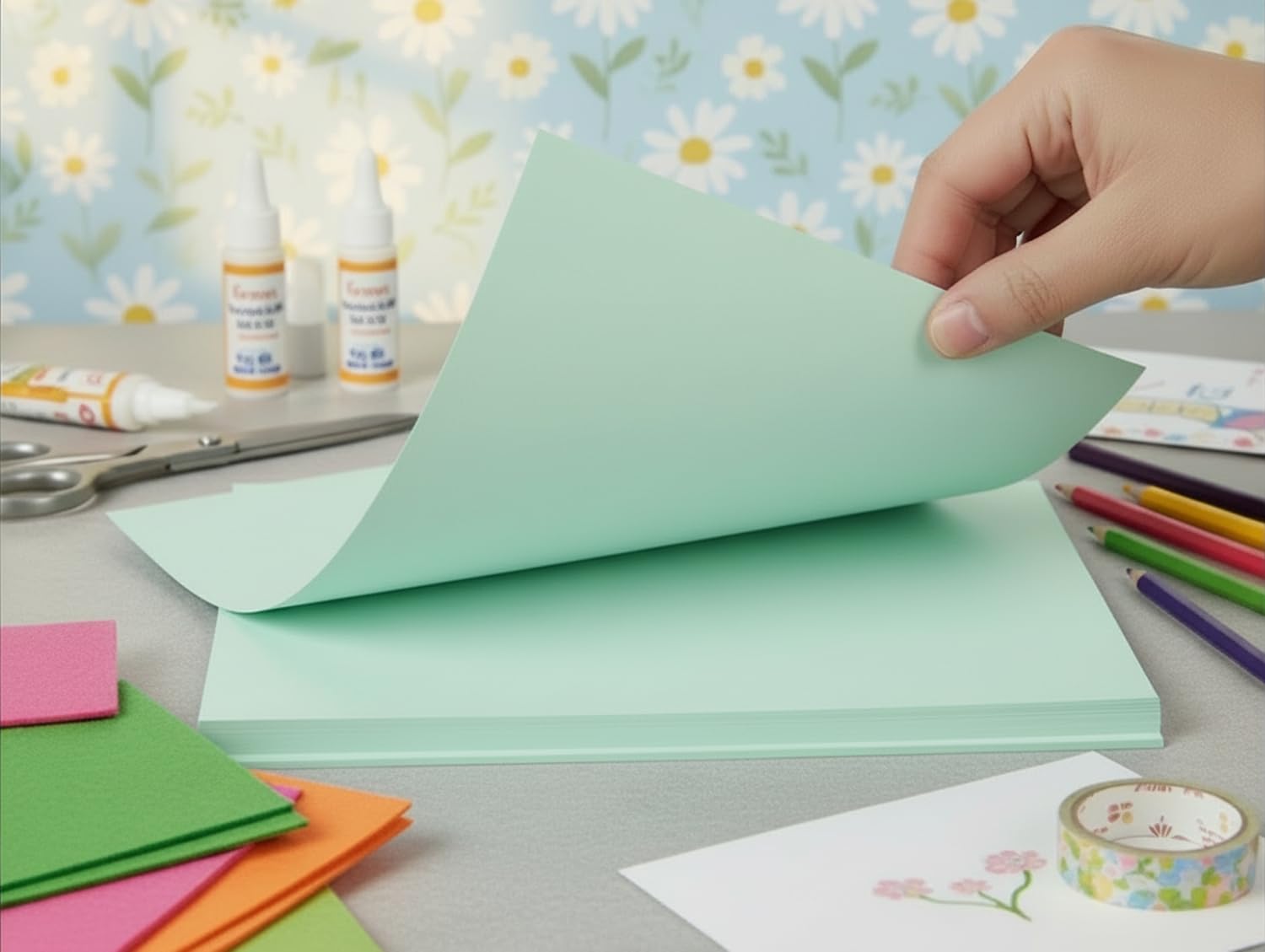 Couverture en vélin Bristol de 30,4 kg, finition lisse, lot de 250 feuilles - Papier cartonné lourd de qualité supérieure pour travaux manuels, impression et projets professionnels, sans acide (1