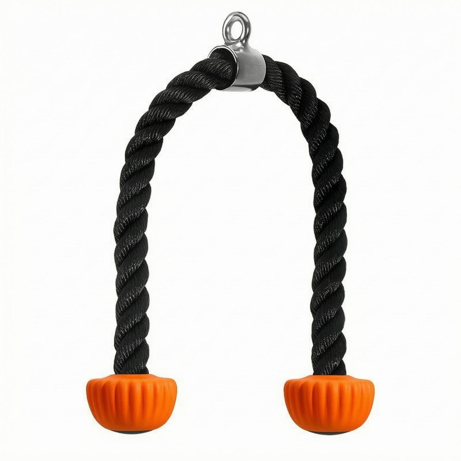 Triceps Rope Handle Orange Grip Ends Tricep Rope Attachment Rubber Grips Fitness Equipment | Home Gym Attachments | Strength Training | Fitness Running & Yoga-image-12