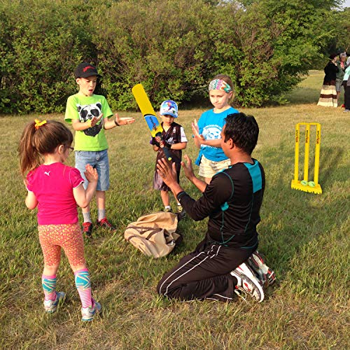 SPORTAXIS Premium Backyard Cricket Set - Beach Cricket - Set Includes 1 Bat, 2 Balls, Stumps with Stand & Bails - Comes with Carry Bag - Perfect for Outdoor Sports & Beach Play - Image 5