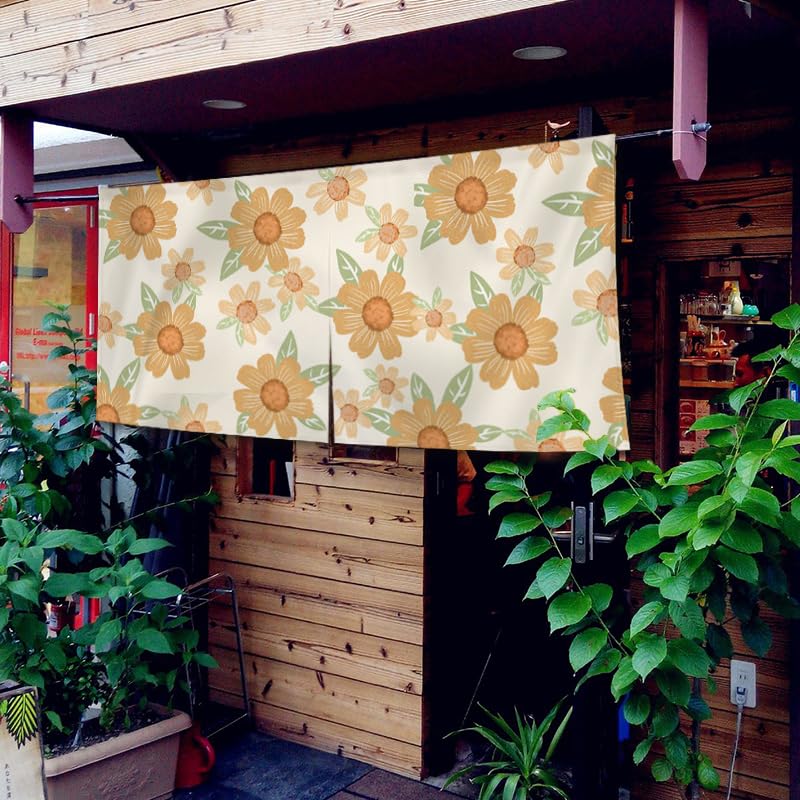 Cortina japonesa noren corta de 130x60cm ideal para crear ambientes en tu bar de sushi