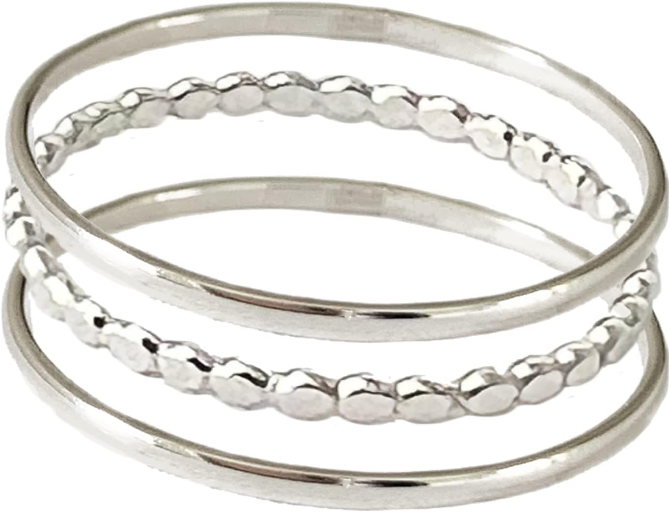 Mini Bee Stacking Rings | Three Stacking Rings | Wear as Toe Rings, Knuckle or Finger | Unisex Design | 14K Gold Filled or Sterling - Image 5