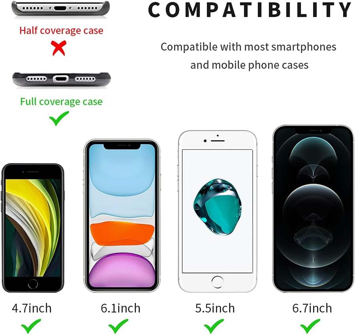 BGHHEU Cordon Téléphone Portable,avec 3 Patchs,Longueur Réglable Cordon Collier Compatible avec la Plupart des Coques pour Smartphone,Gris Clair
