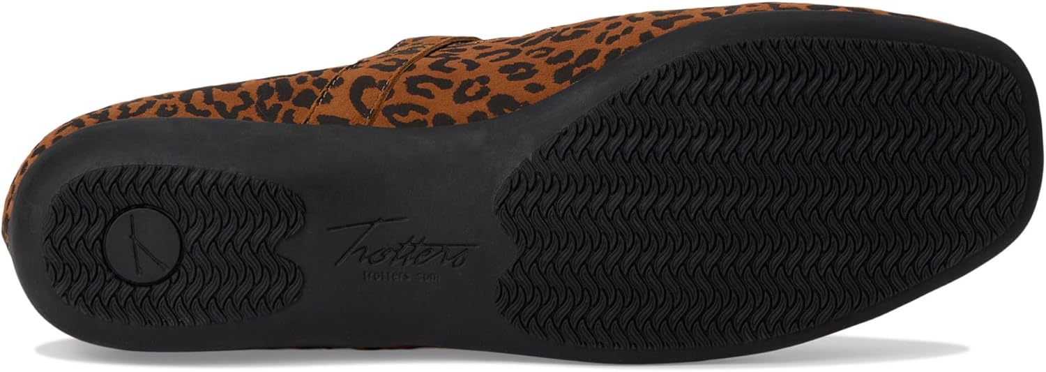 Trotters Women's Sugar Flat Tan Leopard 10.0W