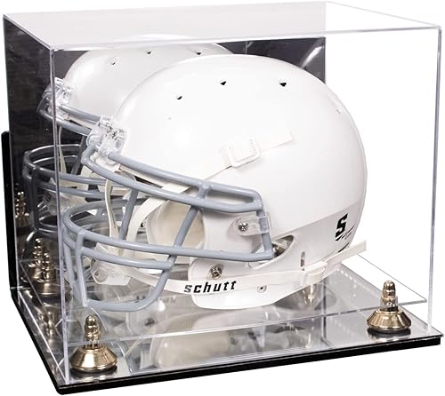 Miniatura 43 de vitrina de acrílico tamaño real casco fútbol americano.