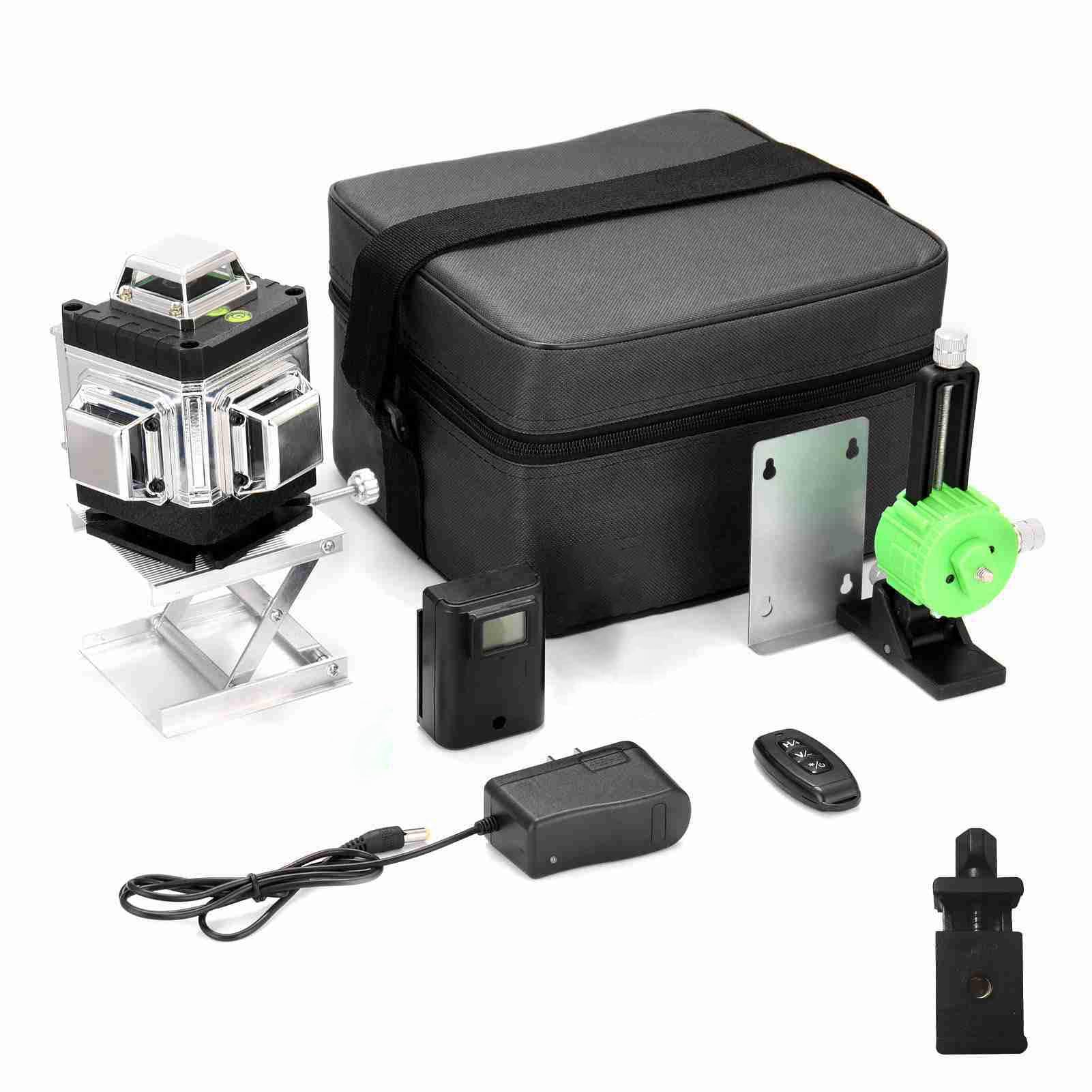 16 Linee Livello, Funzione di Autolivelloali, Strumento Verticale Orizzontale con Sradamento Magnetico, Funzione di Inclinazione per Adesivo a (Plug)
