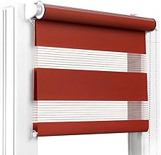 Fenster DEKOR - Rollos für Fenster Kastanie - Klemmfix Rollo ohne Bohren 90 x 230 [cm] - Doppelrollo mit Einer Breiten Auswahl an Größen und Farben - Blickdichte Rollos, einfach zu montieren
