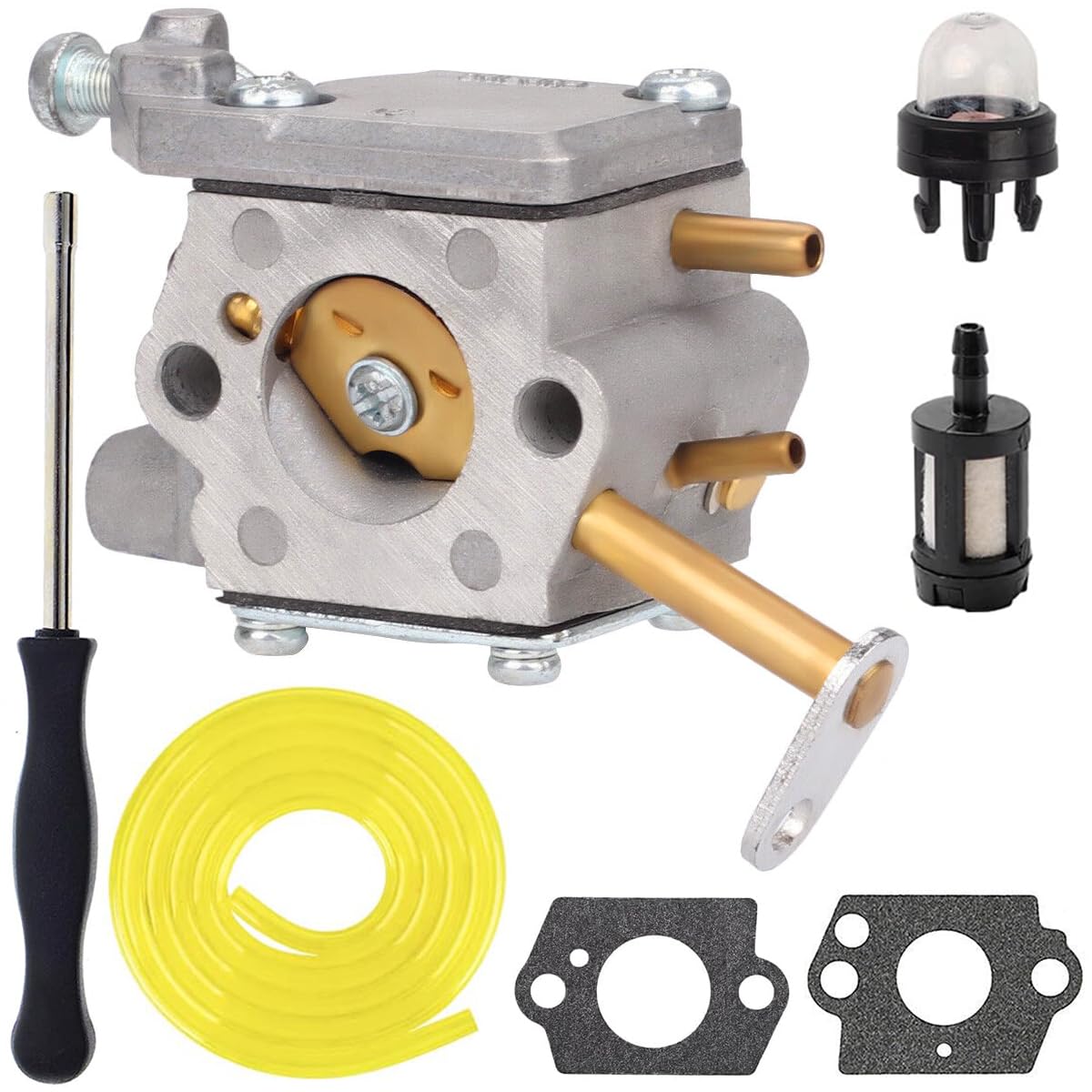 300981002 Carburetor for Homelite 33cc UT-10532 UT-10926 Chainsaw for Ry-obi RY74003D Chainsaw with Gasket Fuel Line Fuel Filter Primer Bulb