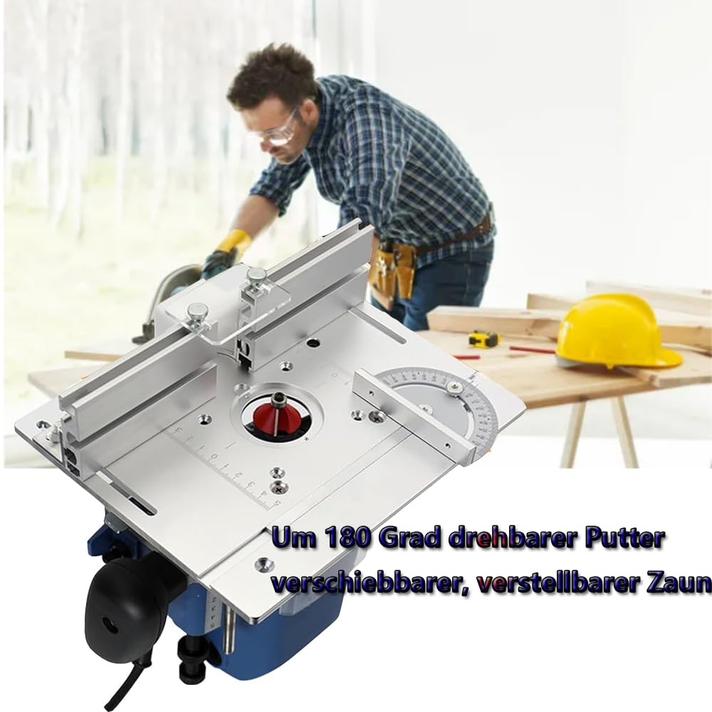 Pack de 3 plaques d'insertion pour table de défonceuse en aluminium pour défonceuse avec embase chanfreinée, plaque d'insertion pour table de défonceuse, plaque d'insertion pour défonceuse pour